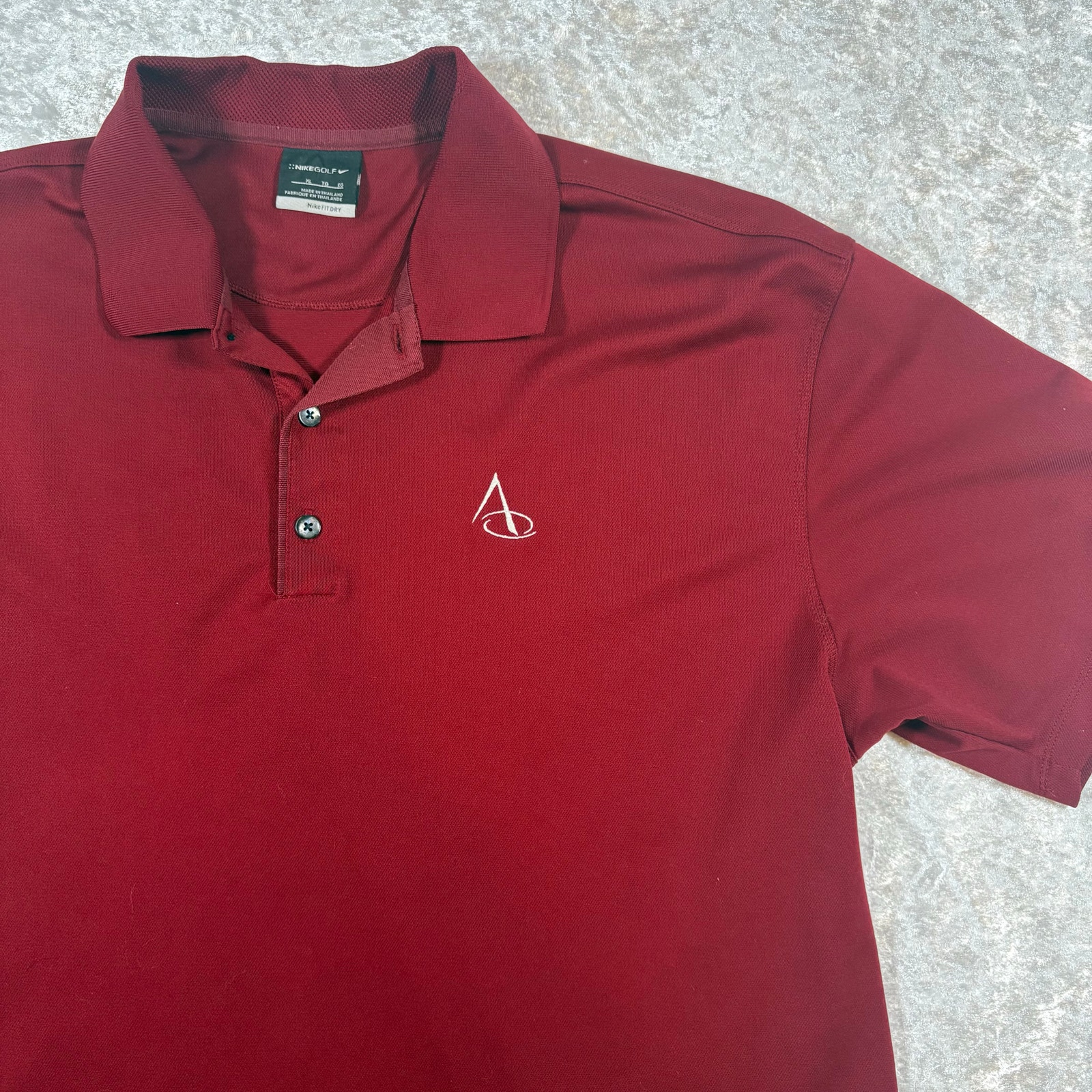 Mens Xl Nike Golf Red Polo Embroidered DriFit